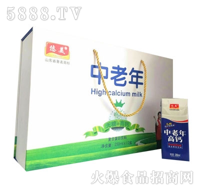 悠美中老年無(wú)糖高鈣復(fù)合蛋白飲料250mlX12