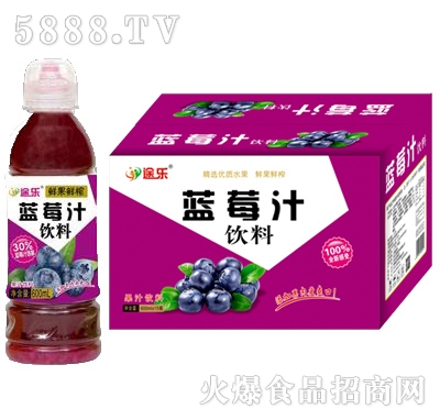 途樂鮮果鮮榨藍(lán)莓汁飲料600ml