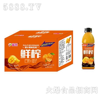 途樂鮮榨芒果+橙子復(fù)合果汁550mlx15瓶