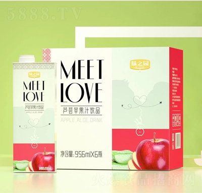 味之園蘆薈蘋果汁飲品956mlX6瓶招商加盟