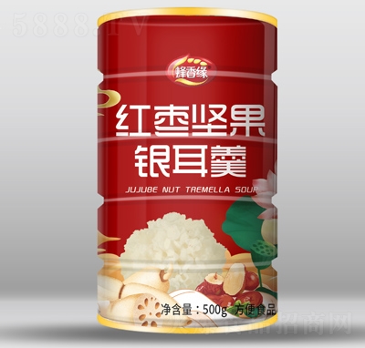 蜂香緣桶裝沖調(diào)紅棗堅果銀耳羹方便食品500g