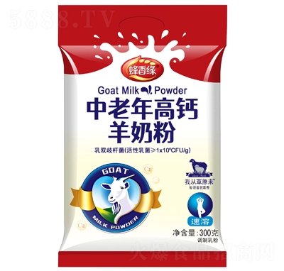 蜂香緣中老年高鈣羊奶粉調(diào)制乳粉300g