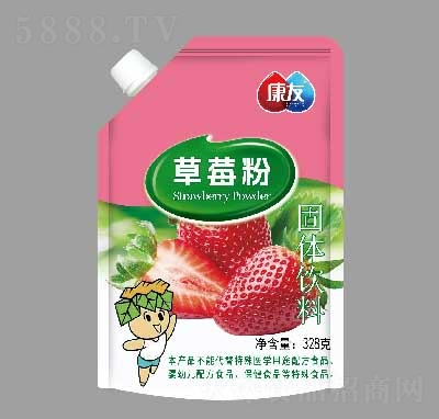 康友固體飲料草莓粉328克