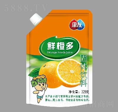 康友固體飲料鮮橙多328克