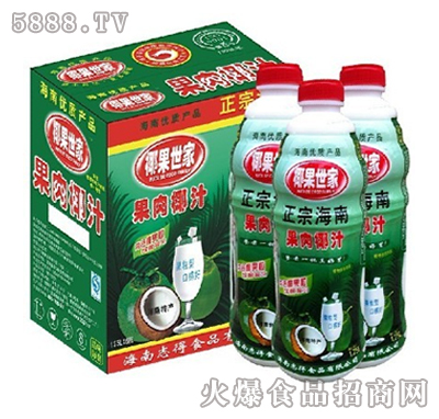 1.25Lx6PT高瓶裝果肉椰汁