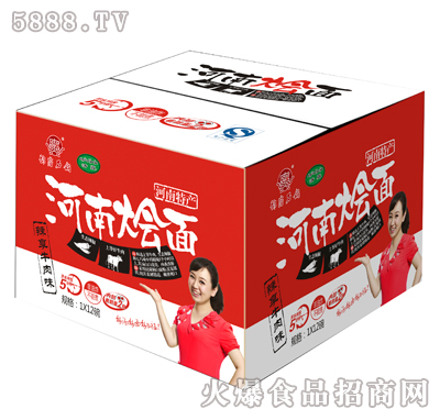 1x12碗郜府石鍋系列非油炸型河南燴面（辣享牛肉味）