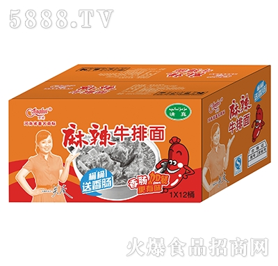 1x12桶京輝麻辣牛排面箱裝