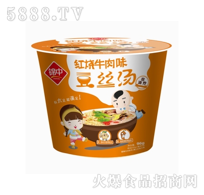 錦中方便豆絲湯紅燒牛肉味（盒裝）