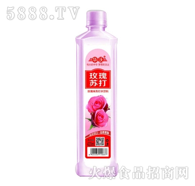 華沃玫瑰味蘇打水飲料420ml