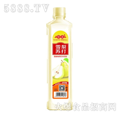 華沃雪梨味蘇打水飲料420ml