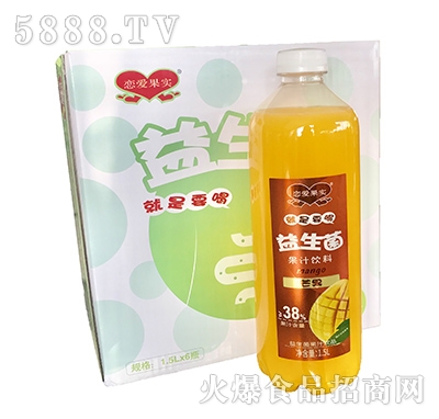 戀愛果實益生菌芒果汁1.5Lx6