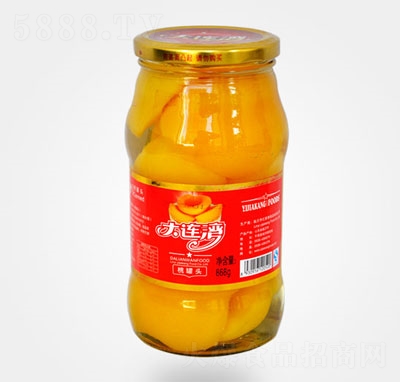 大連灣868克黃桃罐頭