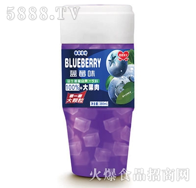 戀愛果實益生菌藍莓果粒果汁380ml