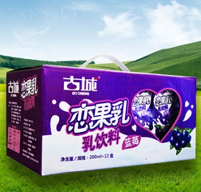古城戀果乳藍(lán)莓味200mlX12盒