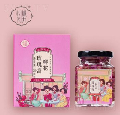 小城花開鮮花玫瑰膏沖飲品200g