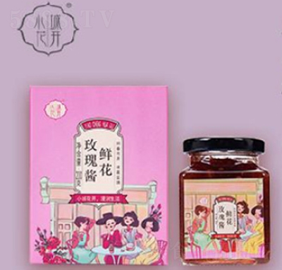小城花開鮮花玫瑰醬沖飲品200g