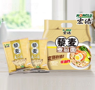 宏綠藜麥麥芯面480g箱裝非油炸方便速食招商代理