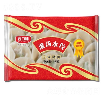 合口味350g玉米豬肉水餃速凍食品速凍水餃