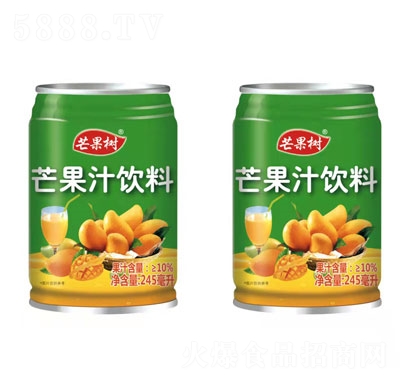 芒果樹芒果汁飲料易拉罐果汁餐飲果汁