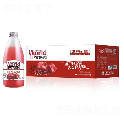世界果園石榴汁260mlX10瓶招商代理