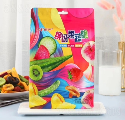 炫彩時(shí)光繽紛果蔬脆蘸120克休閑零食招商代理