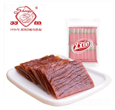 雙魚(yú)牌豬肉脯358g靖江特產(chǎn)休閑零食豬肉鋪散稱(chēng)獨(dú)立小包裝豬肉干片