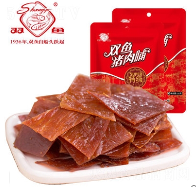 雙魚(yú)牌豬肉脯120gx2雙魚(yú)豬肉脯特級(jí)副片散裝自吃靖江特產(chǎn)金獎(jiǎng)肉脯