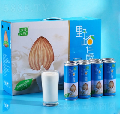 沙漠之花國產(chǎn)罐裝杏仁露240ml植物蛋白飲料