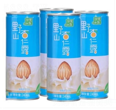 沙漠之花國產(chǎn)罐裝杏仁露240ml內(nèi)蒙古特產(chǎn)杏仁乳植物蛋白飲料