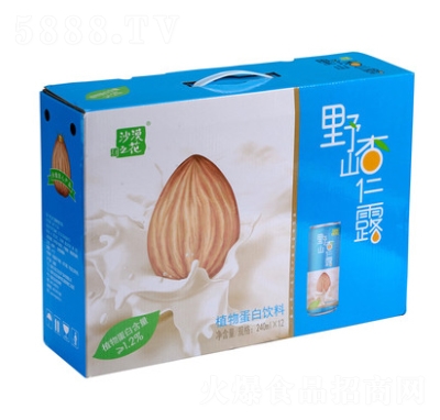 內(nèi)蒙沙漠之花杏仁露國產(chǎn)杏仁乳罐裝杏仁植物蛋白飲料