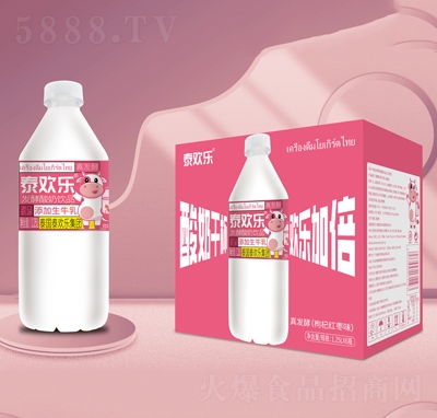 泰歡樂發(fā)酵酸奶飲品枸杞紅棗味1.25LX6瓶添加生牛乳真發(fā)酵招商代理