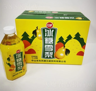 日威冰糖雪梨果味飲料1LX8瓶飲品招商代理