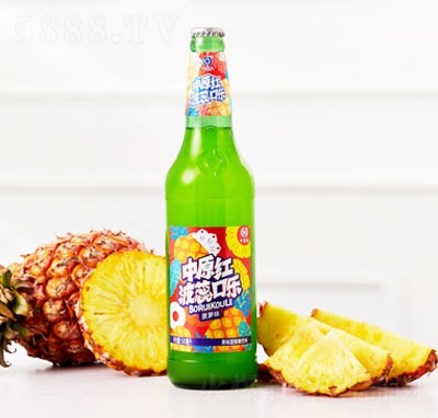 中原紅波蕊口樂菠蘿味碳酸飲料汽水500ml