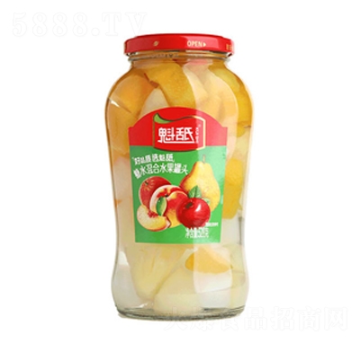 魁舐混合水果罐頭528g水果蜜餞方便食品招商代理