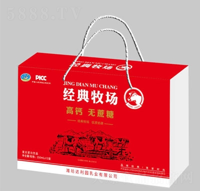 經(jīng)典牧場(chǎng)高鈣無(wú)蔗糖復(fù)合蛋白飲品250mlX12盒