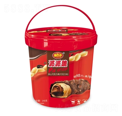 惠客派派脆夾心巧克力棒酥脆脆糖兒童能量148克糖果休閑零食