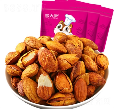 鼠大廚原味巴旦木仁袋裝辦公室休閑零食