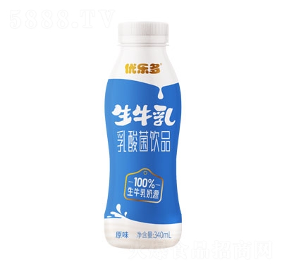 優(yōu)樂多生牛乳乳酸菌飲品原味340ml