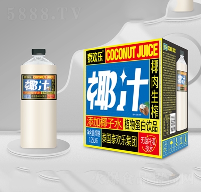 泰歡樂椰汁植物蛋白飲料1.25LX6瓶