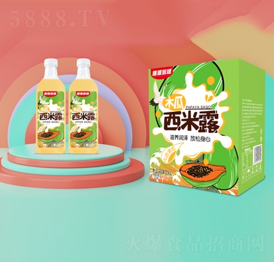 唯唯倍健木瓜西米露風味飲料1.25LX6瓶