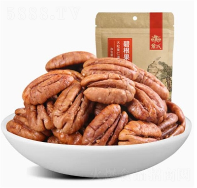 詹氏小袋裝碧根果仁188克核桃仁堅果辦公零食炒貨