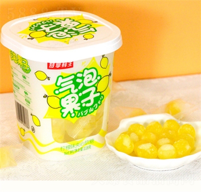 夢(mèng)享鮮生酸甜氣泡小糖果水果味軟糖118g網(wǎng)紅高顏值休閑食品零食檸檬味