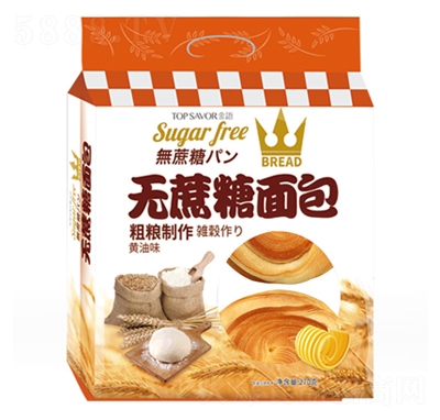 金語無蔗糖手撕面包336g獨立包裝早餐代餐休閑零食