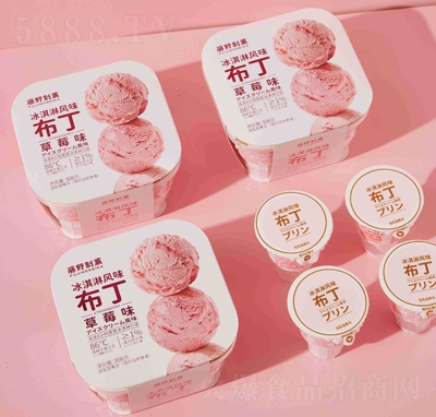 藤野制菓草莓味冰淇淋風味布丁夏季學生兒童解饞果凍