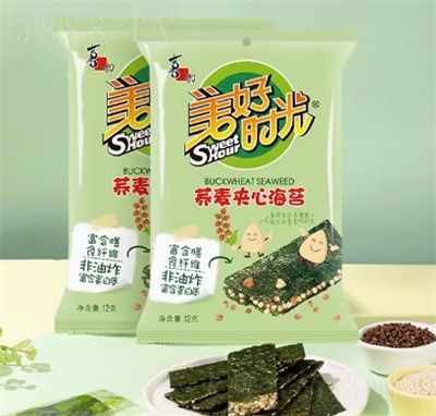 喜之郎美好時(shí)光夾心海苔蕎麥味海味零食即食紫菜
