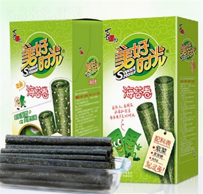 喜之郎美好時(shí)光芝麻夾心海苔卷休閑食品招商零食盒裝