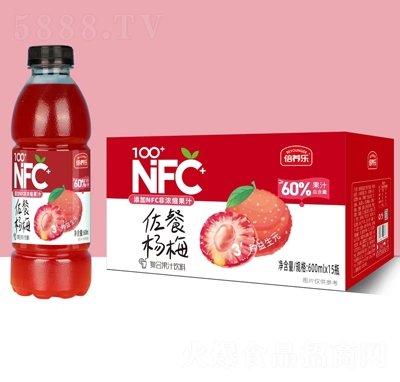 倍養(yǎng)樂(lè)佐餐楊梅復(fù)合果汁飲料600mlX15