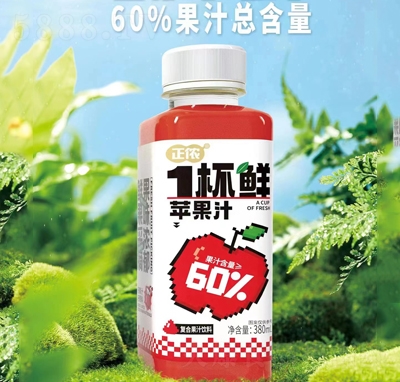 正儂1杯鮮蘋(píng)果汁復(fù)合果汁飲料380ml