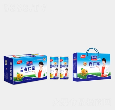 純旺無(wú)糖杏仁露植物蛋白飲料240mlX24罐