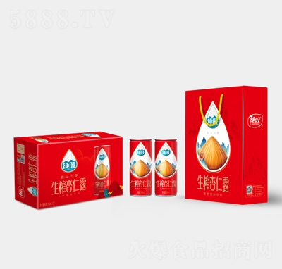 純旺生榨杏仁露植物蛋白飲料240mlX12禮盒裝